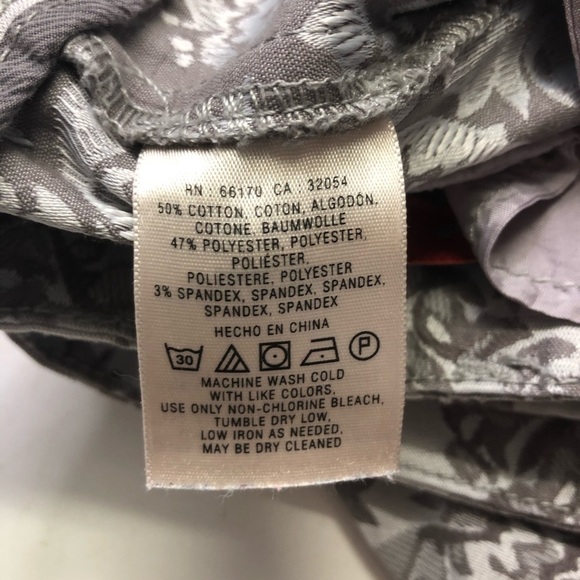 Anthropologie Cartonnier Charlie Ankle Floral Pant Grey, size 2 - Picture 9 of 12